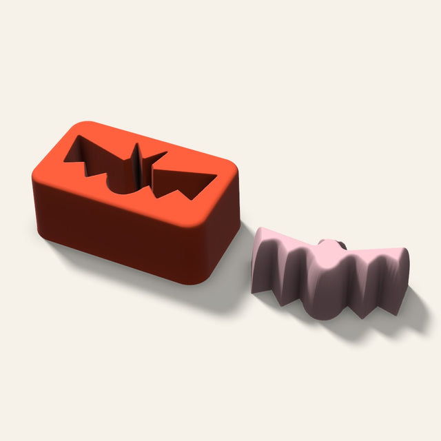 Bat Soap Mold, 2.5 Inch, 3D render