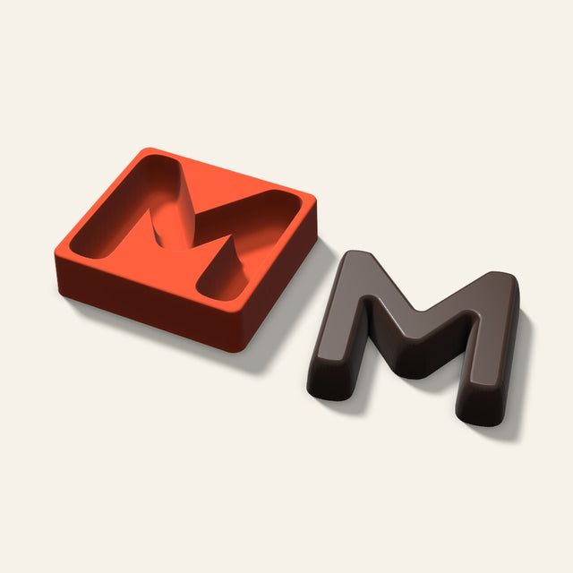 Letter M Mold, 5 Inch, 3D render