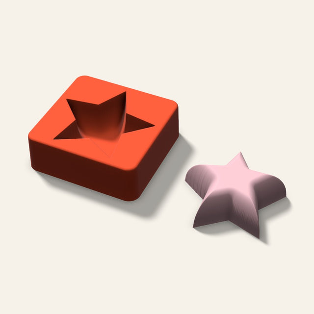Star Soap Mold, 3 Inch, 3D render
