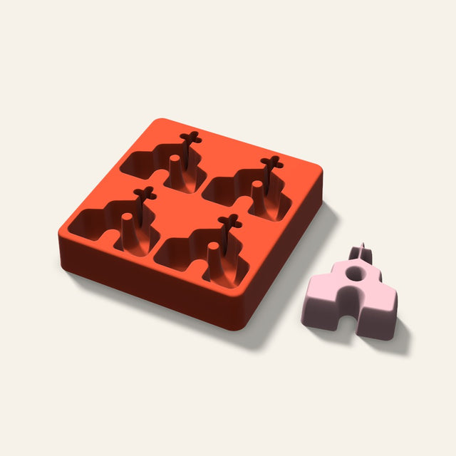 Church Soap Mold, 2.5 Inch, 4 Cavity, 3D render