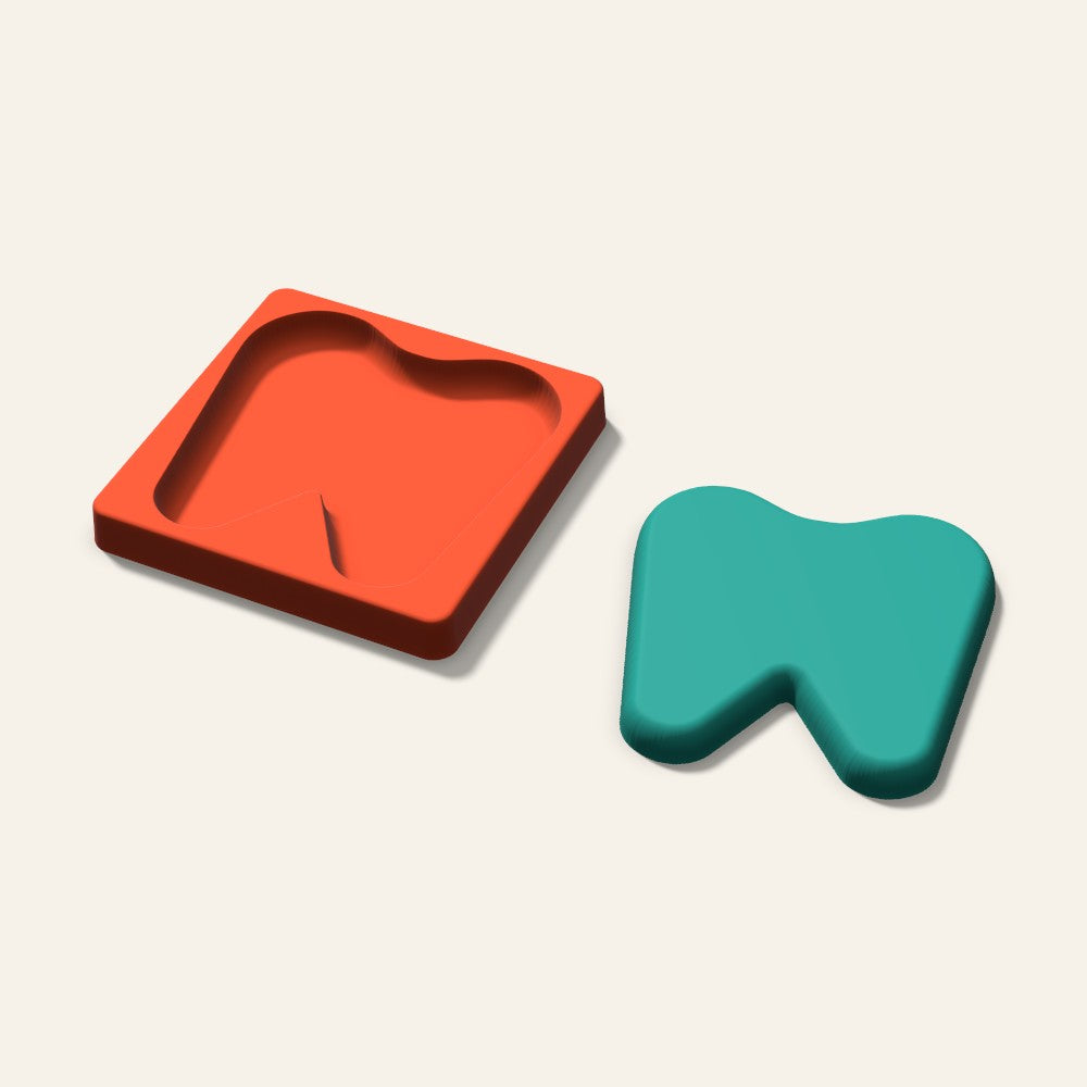 Tooth Freshie Mold, 5 Inch, 3D render