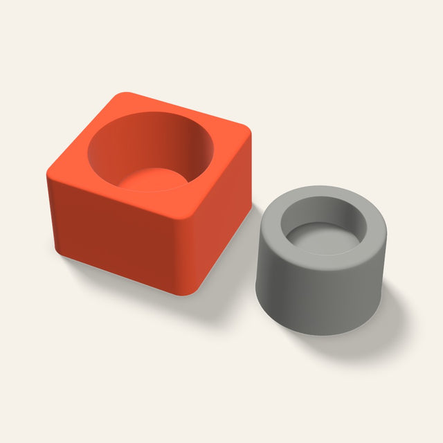 Round Tealight Holder Mold, 2.5 Inch, 3D render
