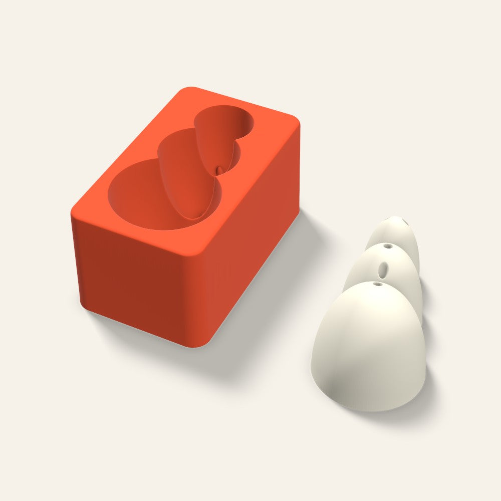 Snowman Candle Mold, 4 x 2 Inch, 3D render