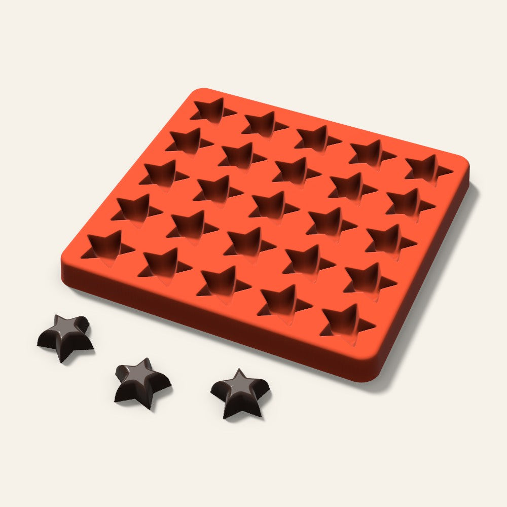 Star Candy Mold, 1 Inch, 25 Cavity, 3D render