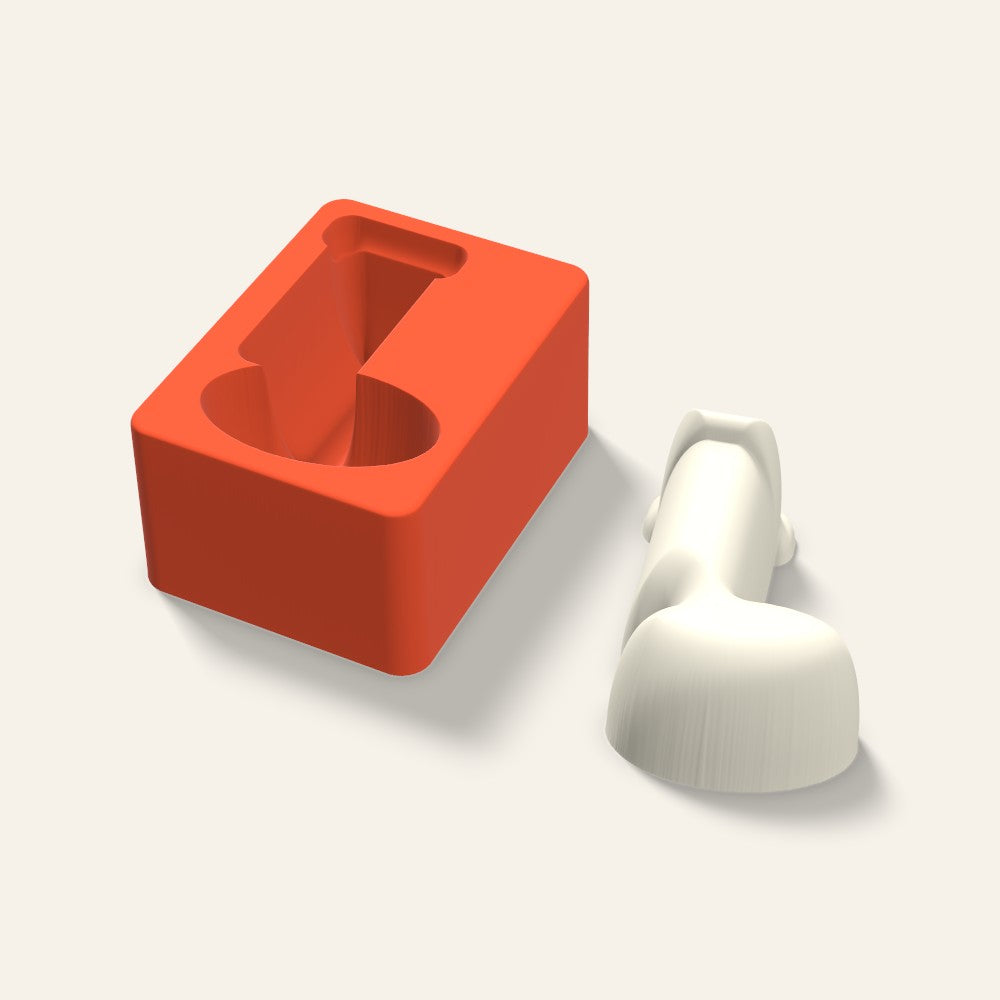 Stocking Candle Mold, 4 x 2 Inch, 3D render