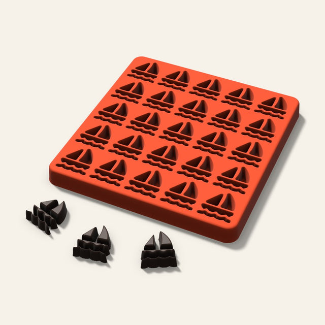 Sailboat Candy Mold, 1 Inch, 25 Cavity, 3D render