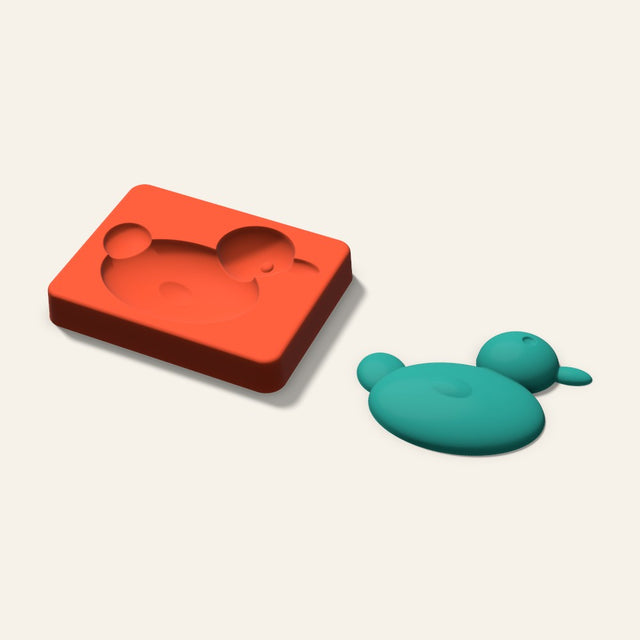 Duck Freshie Mold, 4 Inch, 3D render
