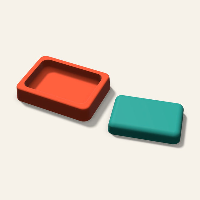 Rounded Rectangle Freshie Mold, 3 Inch, 3D render