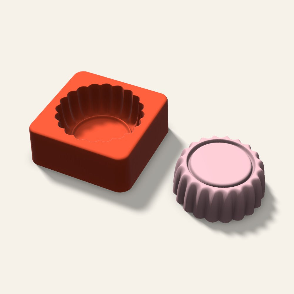 Sandwich Cookie Soap Mold, 2.5 Inch, 3D render