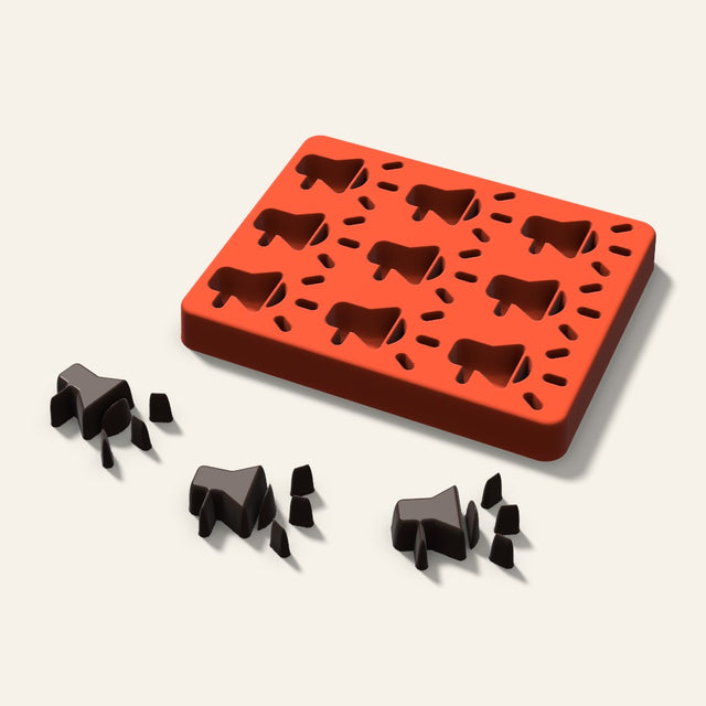 Megaphone Chocolate Mold, 1.75 Inch, 9 Cavity, 3D render