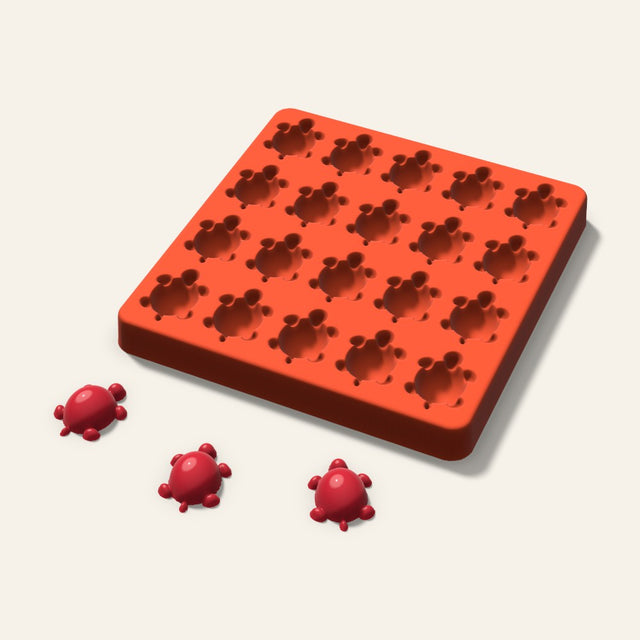 Turtle Candy Mold, 1.25 Inch, 20 Cavity, 3D render