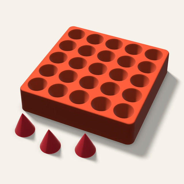 Cone Candy Mold, 1 Inch, 25 Cavity, 3D render