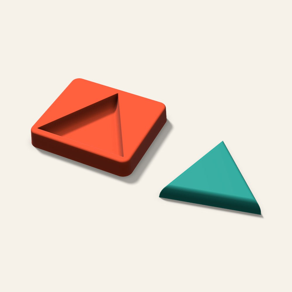 Triangle Freshie Mold, 3.5 Inch, 3D render