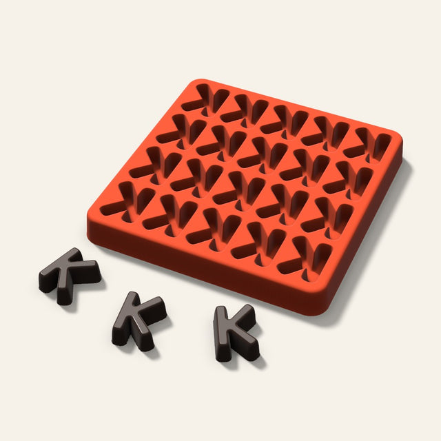 Letter K Candy Mold, 1 Inch, 20 Cavity, 3D render