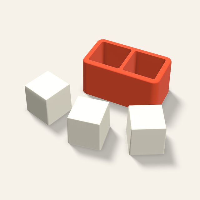 Square Pillar Votive Candle Mold, 1.5 x 1.5 Inch, 2 Cavity, 3D render