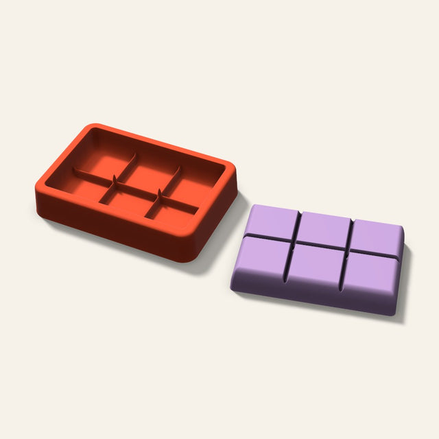 Wax Melt Snap Bar Mold, 3.5 Inch, 3D render