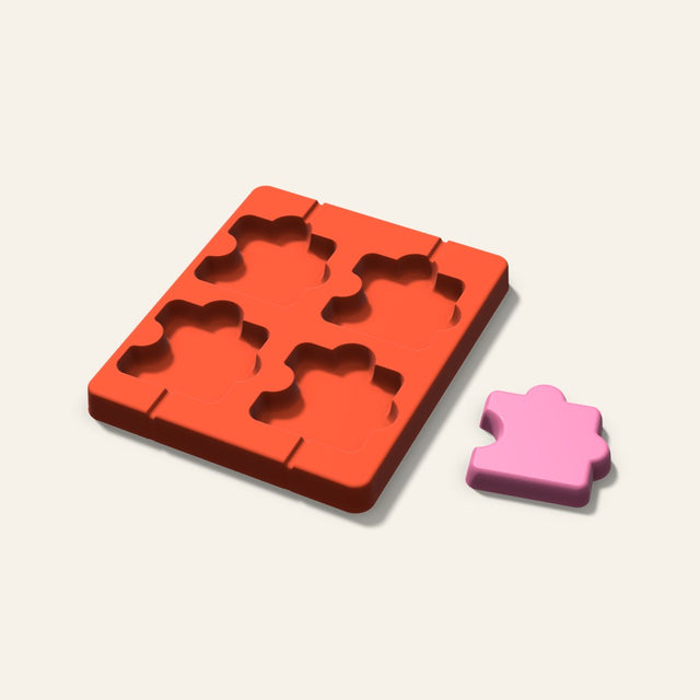 Puzzle Lollipop Mold, 2.5 Inch, 4 Cavity, 3D render