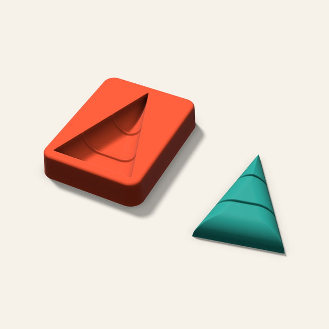 Candy Corn Freshie Mold, 3 Inch, 3D render