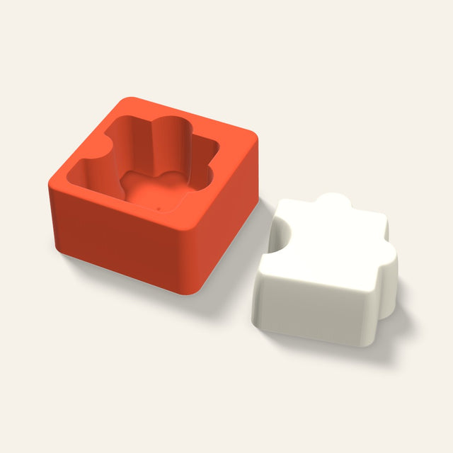 Puzzle Candle Mold, 3 x 1.5 Inch, 3D render