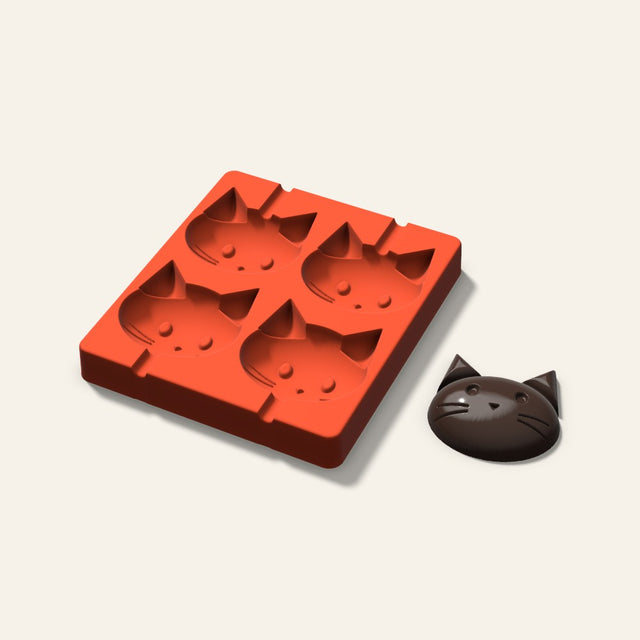Cat Cakesicle Mold, 3 Inch, 4 Cavity, 3D render