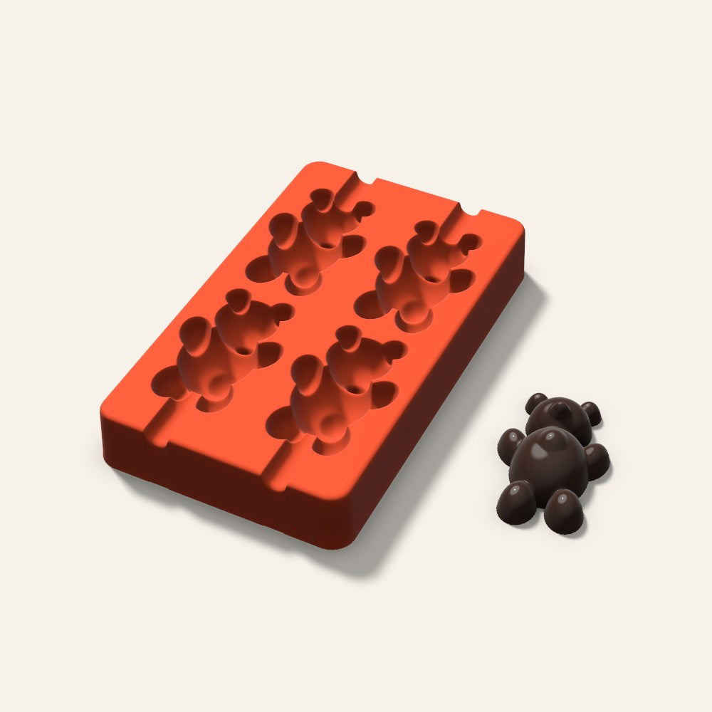 Gummy Bear Cakesicle Mold, 2.5 Inch, 4 Cavity, 3D render