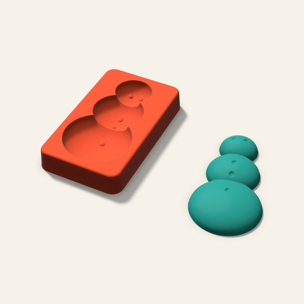 Snowman Freshie Mold, 4 Inch, 3D render