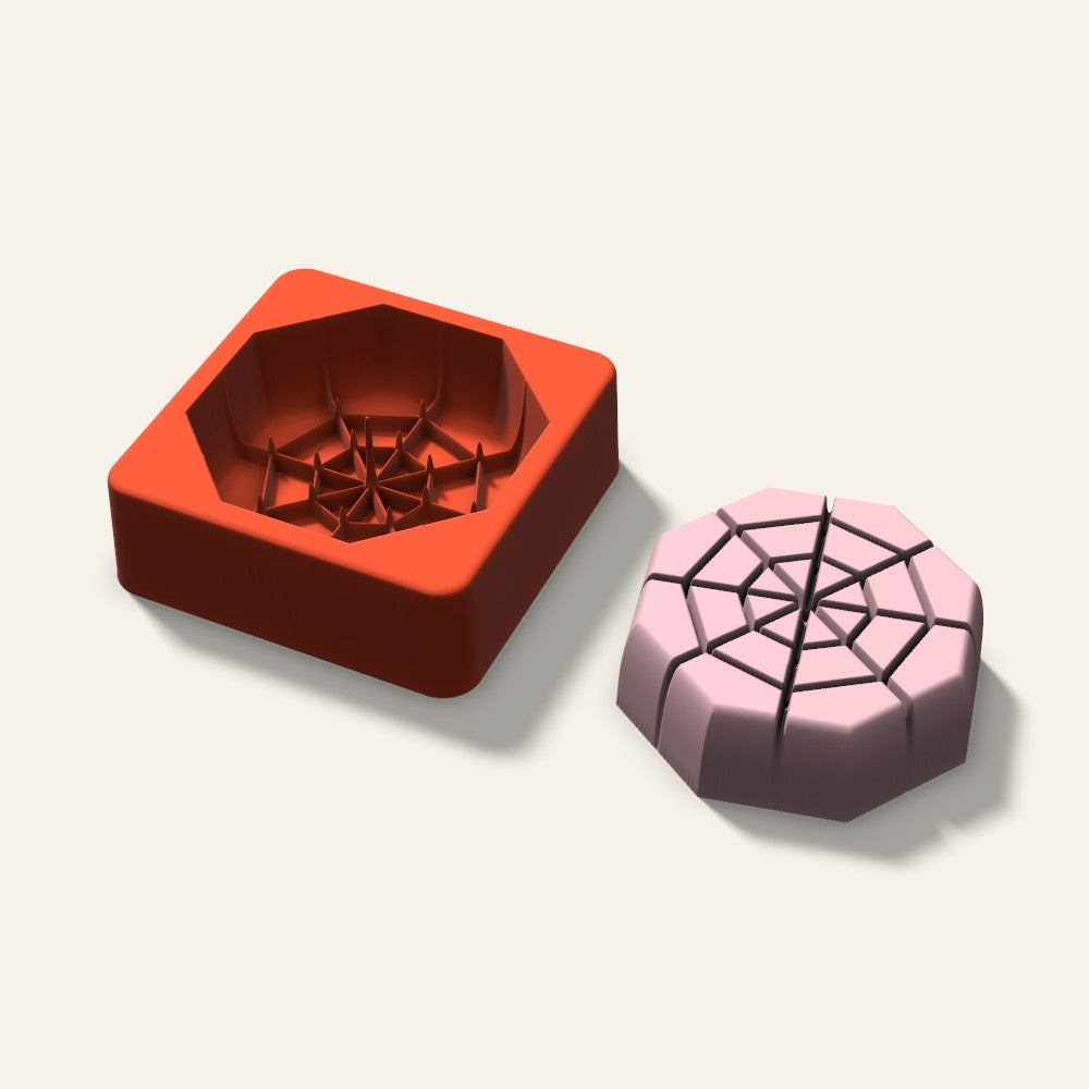 Spider Web Soap Mold, 3 Inch, 3D render