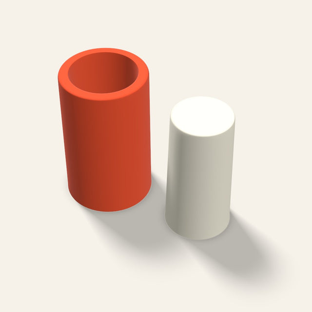 Pillar Candle Mold, 2 x 4 Inch, 3D render