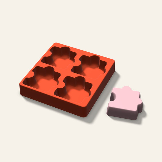 Puzzle Soap Mold, 3 Inch, 4 Cavity, 3D render