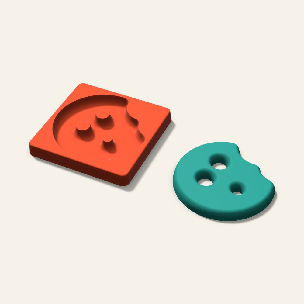 Cookie Bite Freshie Mold, 5 Inch, 3D render