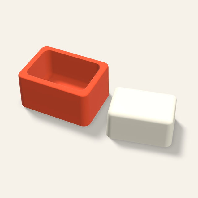 Rounded Rectangle Candle Mold, 3 x 1.5 Inch, 3D render