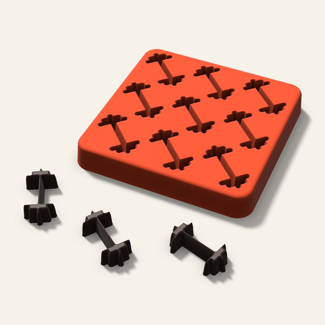 Dumbbell Candy Mold, 1 Inch, 9 Cavity, 3D render