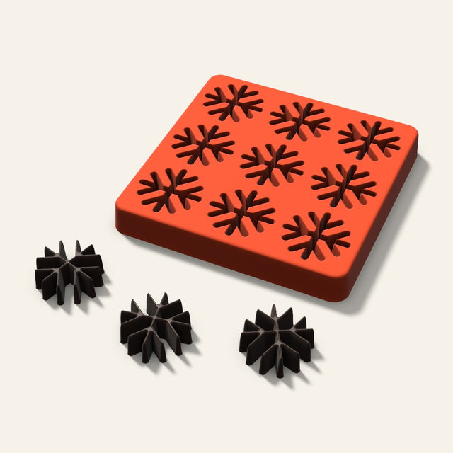 Snowflake Chocolate Mold, 1.5 Inch, 9 Cavity, 3D render