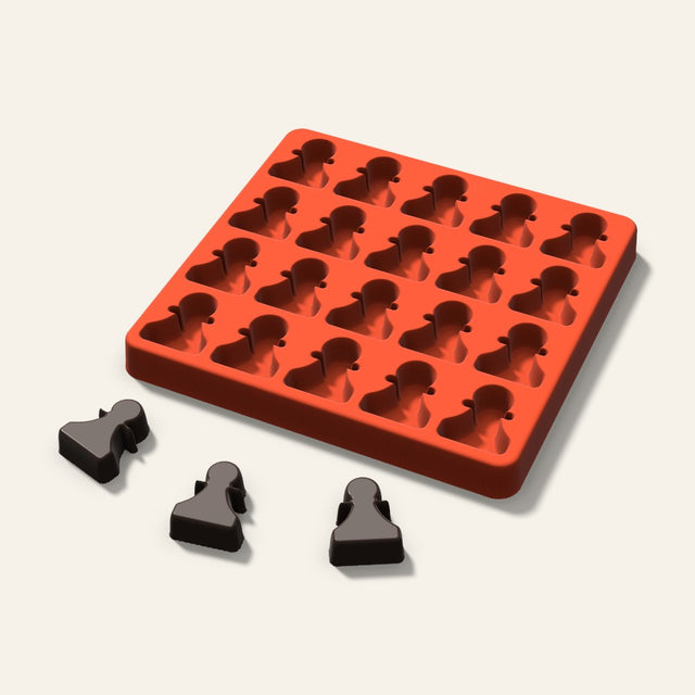 Chess Pawn Candy Mold, 1.25 Inch, 20 Cavity, 3D render