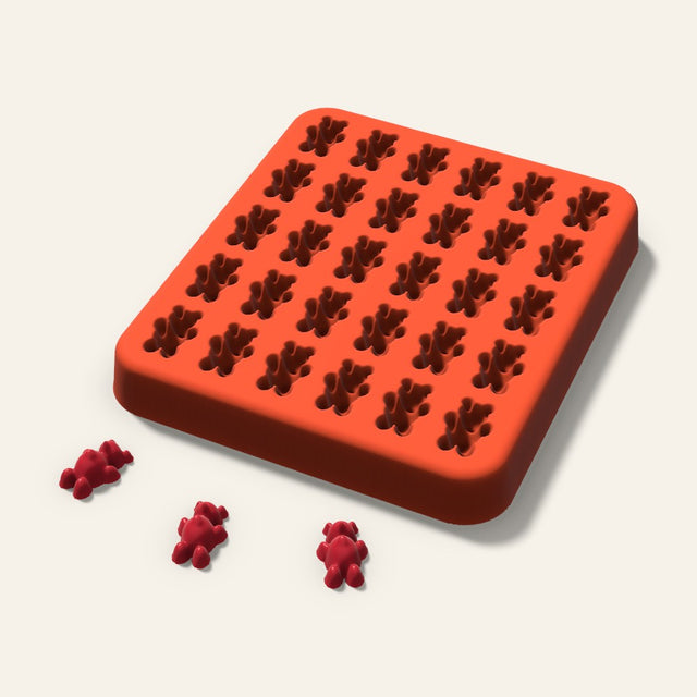 Gummy Bear Gummy Mold, 0.5 Inch, 30 Cavity, 3D render