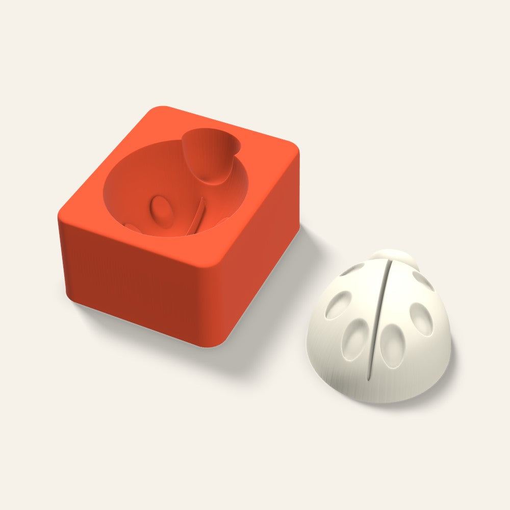 Ladybug Candle Mold, 3 x 1.5 Inch, 3D render
