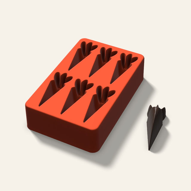Carrot Mini Cake Mold, 2.5 Inch, 6 Cavity, 3D render