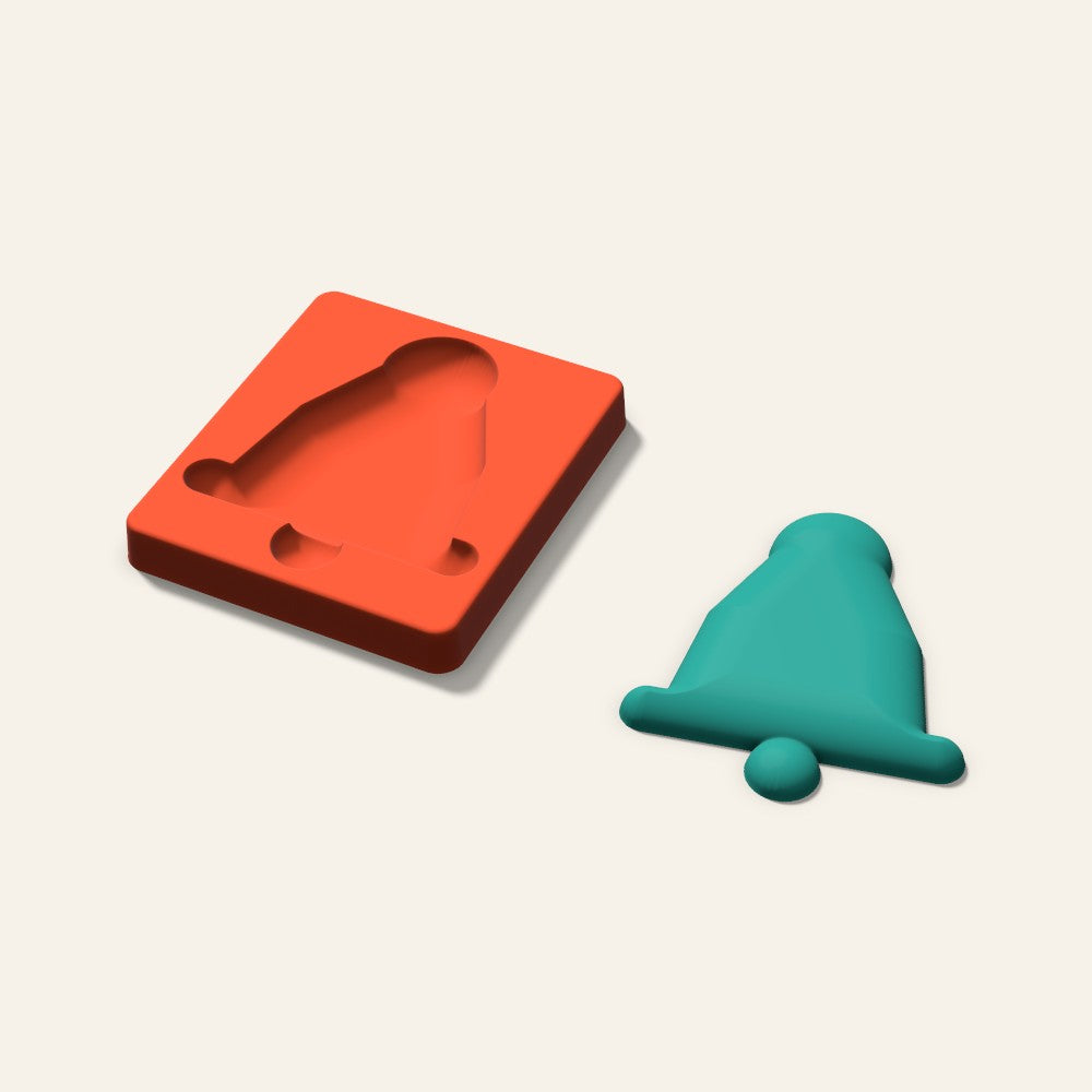 Bell Freshie Mold, 5 Inch, 3D render