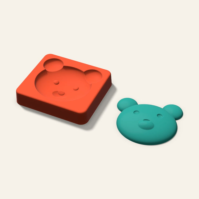 Bear Freshie Mold, 3 Inch, 3D render