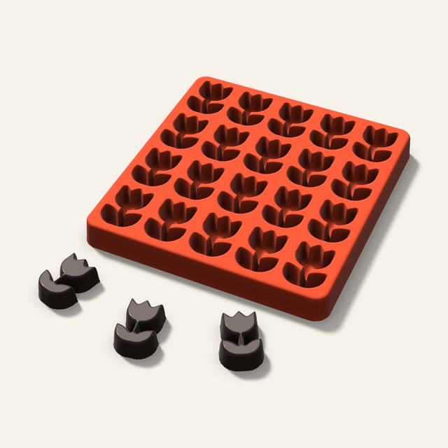 Rose Candy Mold, 1.25 Inch, 20 Cavity, 3D render