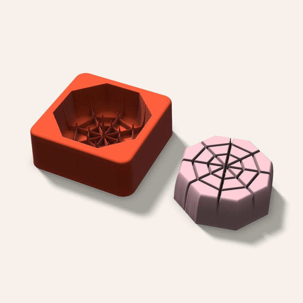 Spider Web Soap Mold, 2.5 Inch, 3D render