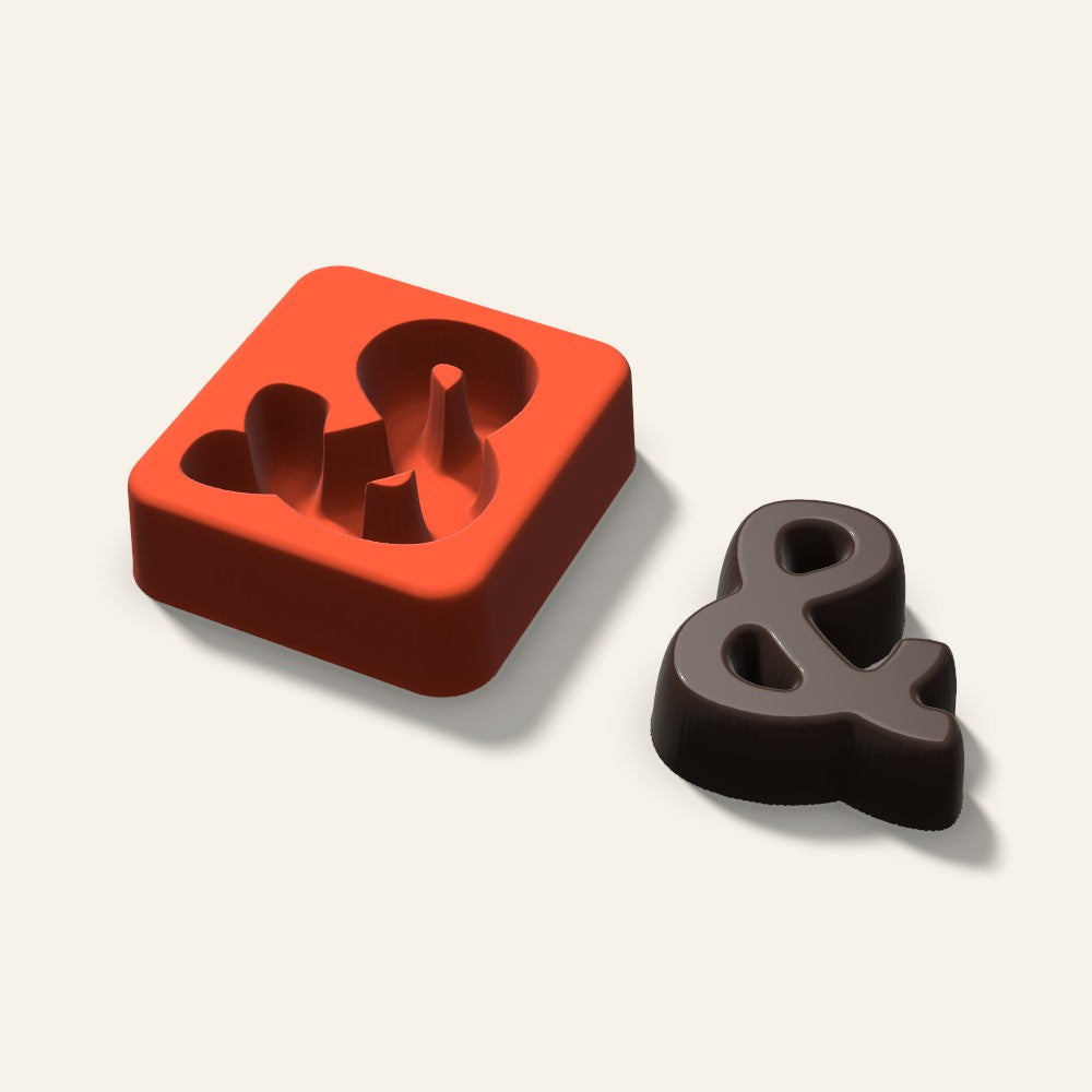 Ampersand Mold, 2 Inch, 3D render