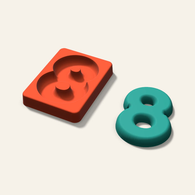 Number 8 Freshie Mold, 4 Inch, 3D render