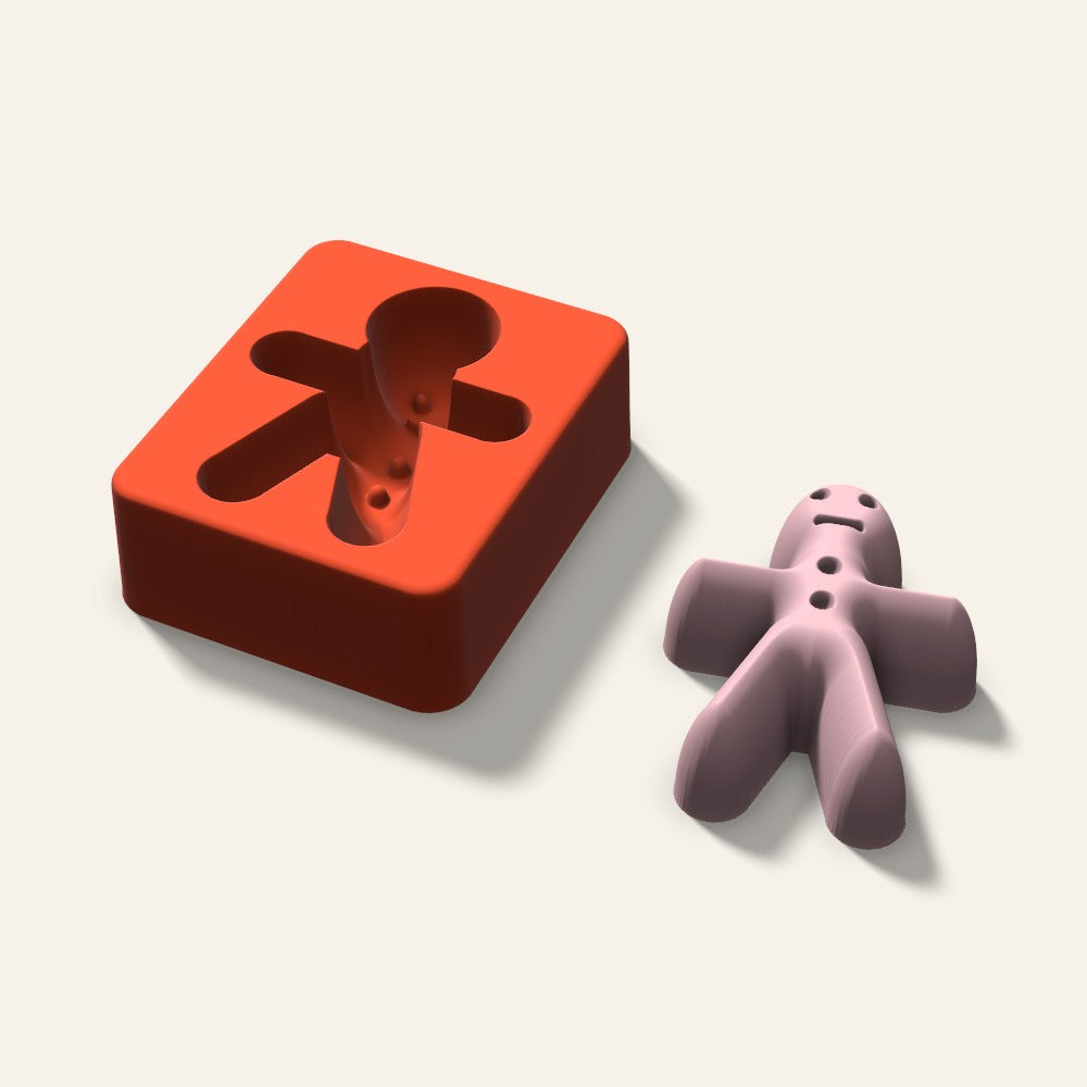 Gingerbread Soap Mold, 3 Inch, 3D render