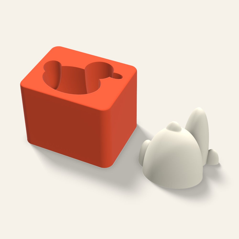 Duck Candle Mold, 3 x 2.5 Inch, 3D render