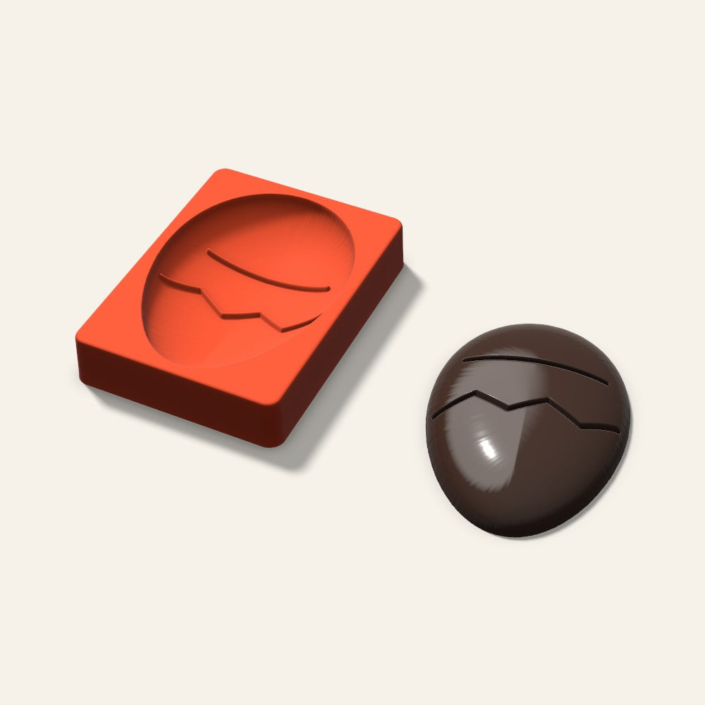 Giant Decorated Egg Mold, 6 Inch, 3D render