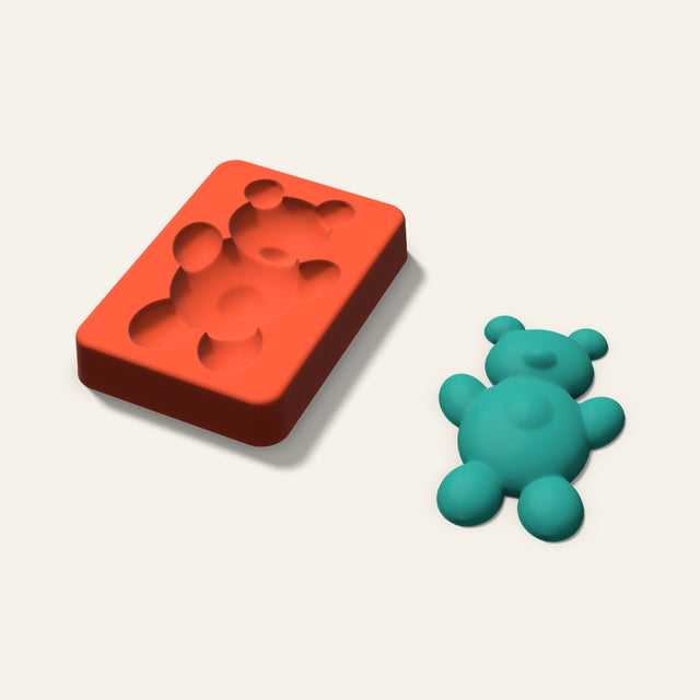Gummy Bear Freshie Mold, 3.5 Inch, 3D render