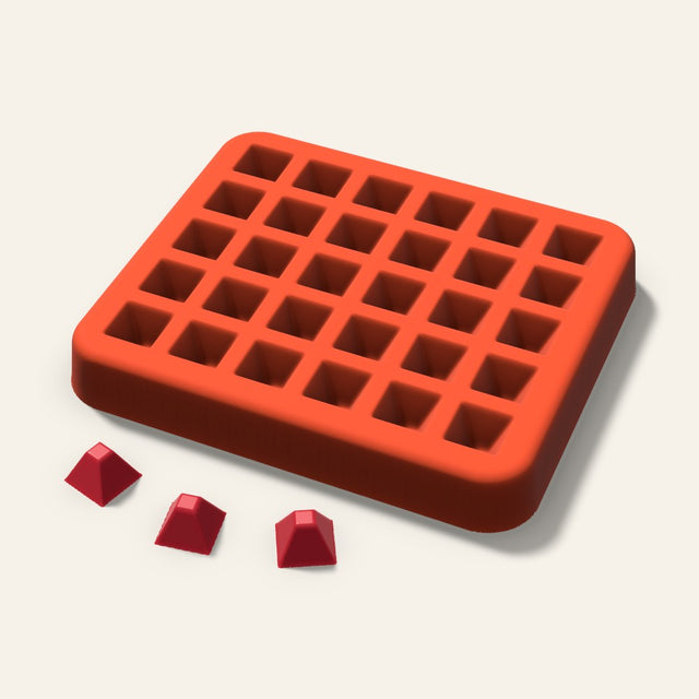 Flat Top Pyramid Candy Mold, 0.5 Inch, 30 Cavity, 3D render