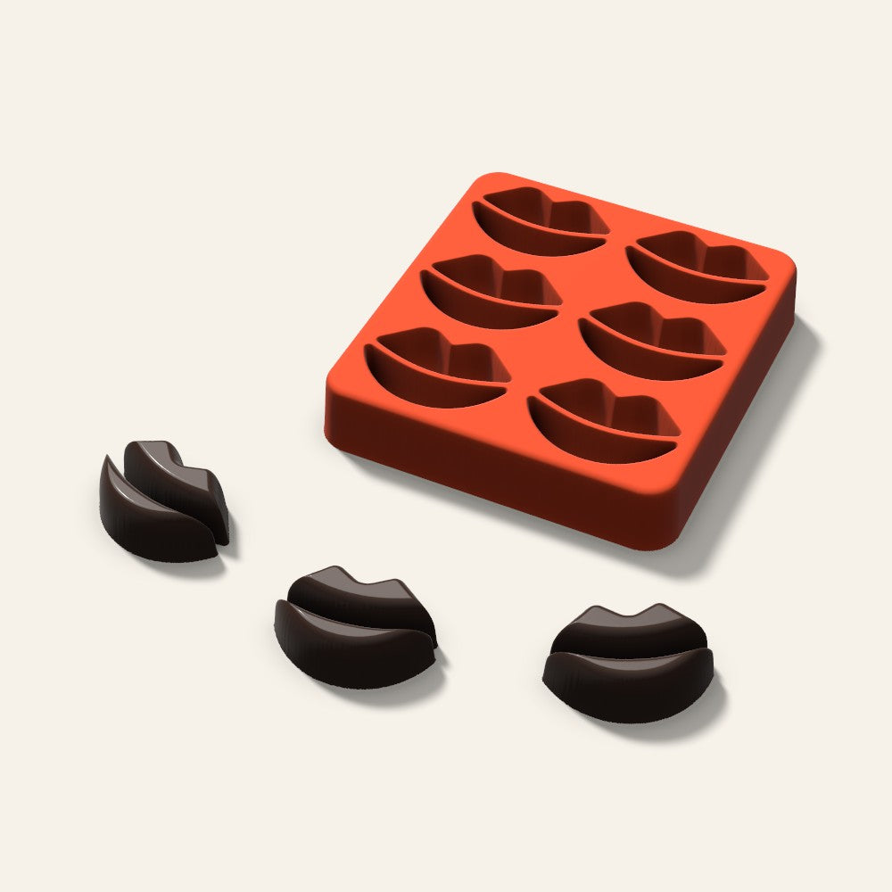 Lips Chocolate Mold, 1.5 Inch, 6 Cavity, 3D render