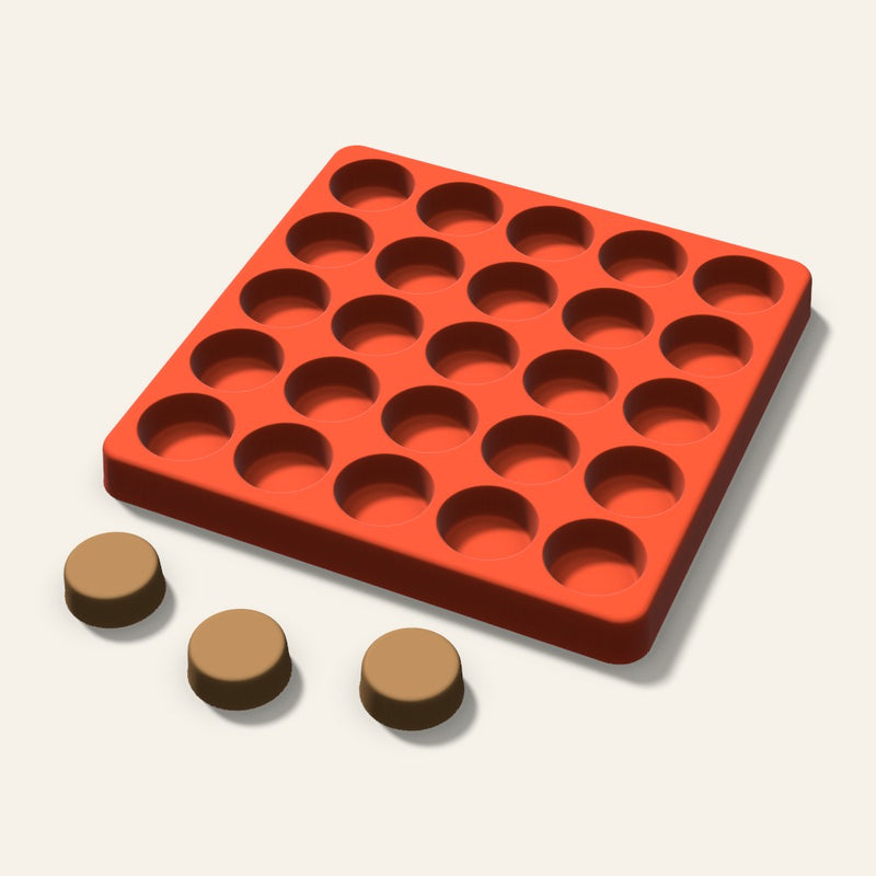 Round Pet Treat Mold, 1 Inch, 25 Cavity
